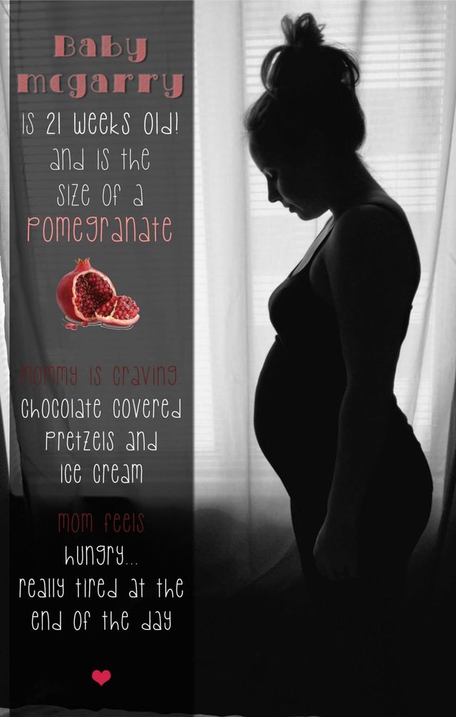 Week 21 bump silhouette in a bright window, from the original 2013 Bumpstagram album